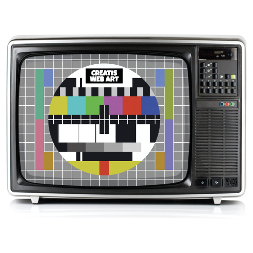 Mire télé dans une télévision vintage de l'agence digitale à Reims et Paris